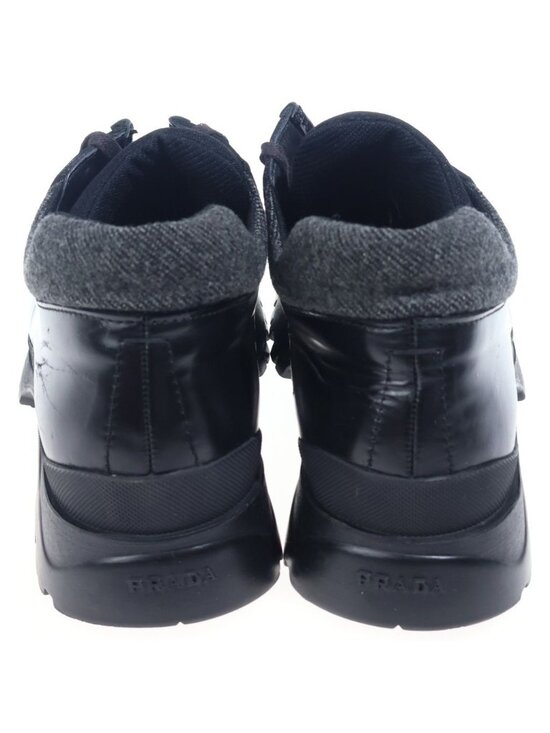 Prada Lace Up Trekking Boots Black main image 4